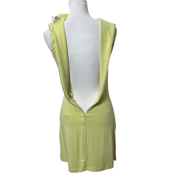 Song of Style Woodrow Mini Dress Women’s Size Small Green Twist Knot Jersey - Picture 5 of 12
